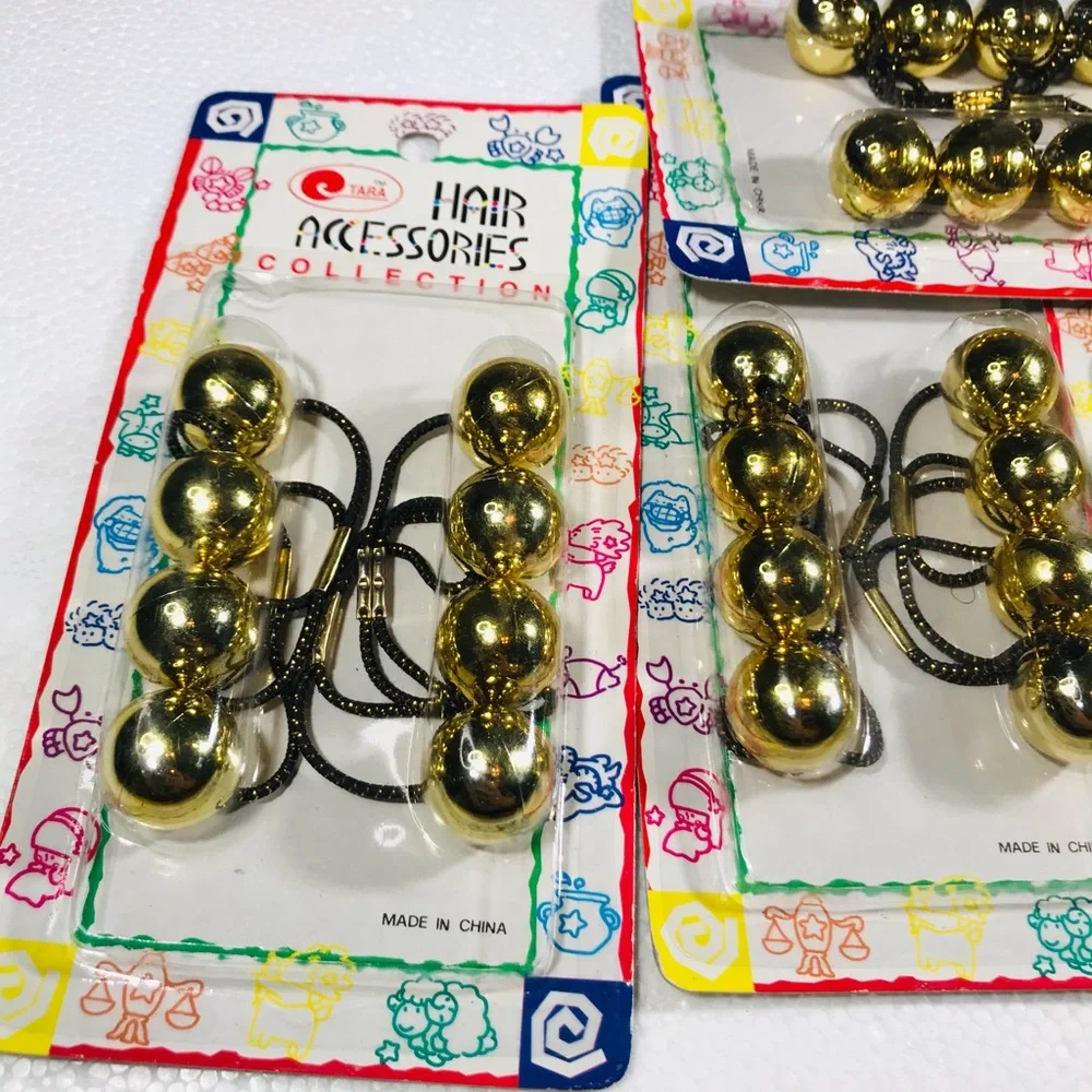Gold Ball Vintage Hair Accessories Streetwear kidcore 80s 90s throwback